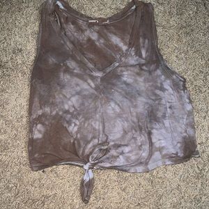 tie dye cropped tank top